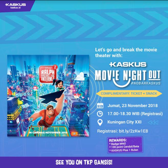 Serunya KASKUS Movie Night Out Disney’s Ralph Break the Internet: Wreck It Ralp 2