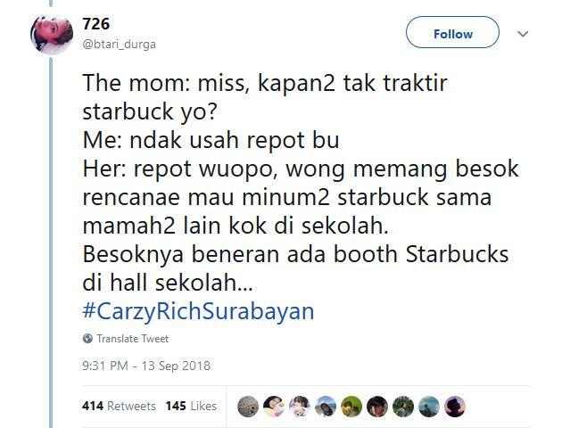 Bikin Geleng-Geleng Kepala, Ini Dia 5 Cuitan Kocak tentang #CrazyRichSurabayan !