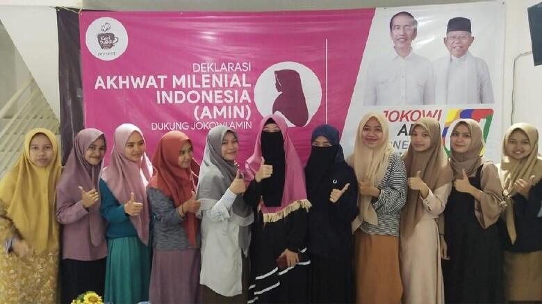 Akhwat Milenial Indonesia Deklarasi Dukung Jokowi-Ma'ruf Amin