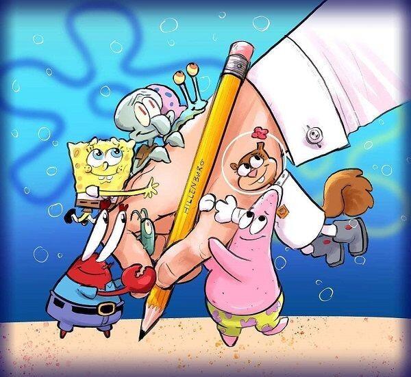 Terharu, Fans Bikin Ilustrasi SpongeBob Kenang Stephen Hillenburg