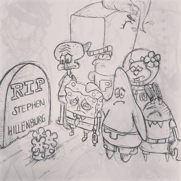 Terharu, Fans Bikin Ilustrasi SpongeBob Kenang Stephen Hillenburg