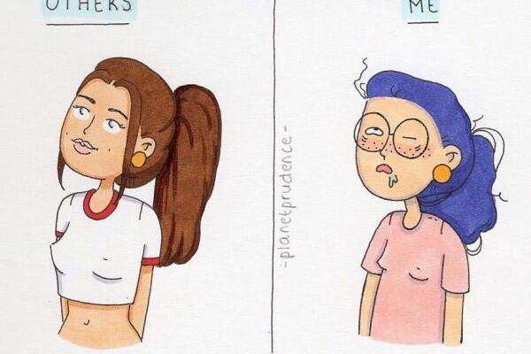 8 Ilustrasi Ekspetasi Vs Realita yang Pasti Pernah Dilakukan Cewek!