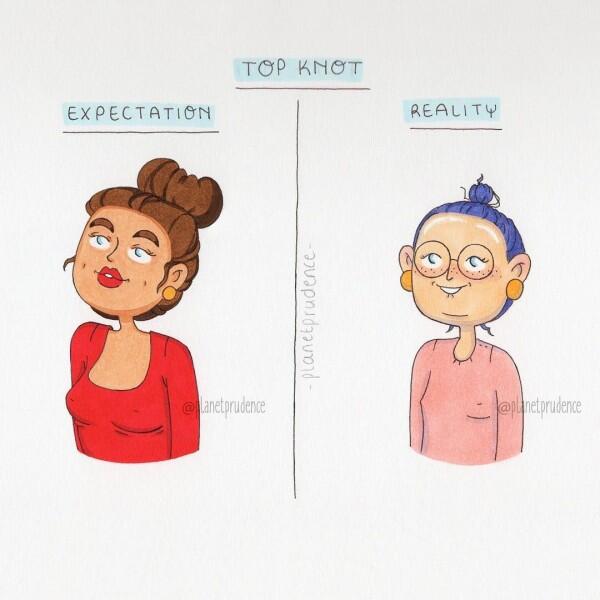 8 Ilustrasi Ekspetasi Vs Realita yang Pasti Pernah Dilakukan Cewek!