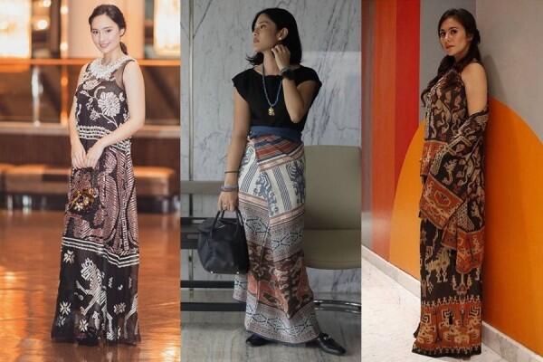 10 Adu Gaya Artis Kenakan Tenun, Bisa Kamu Sontek buat Kondangan Lho!
