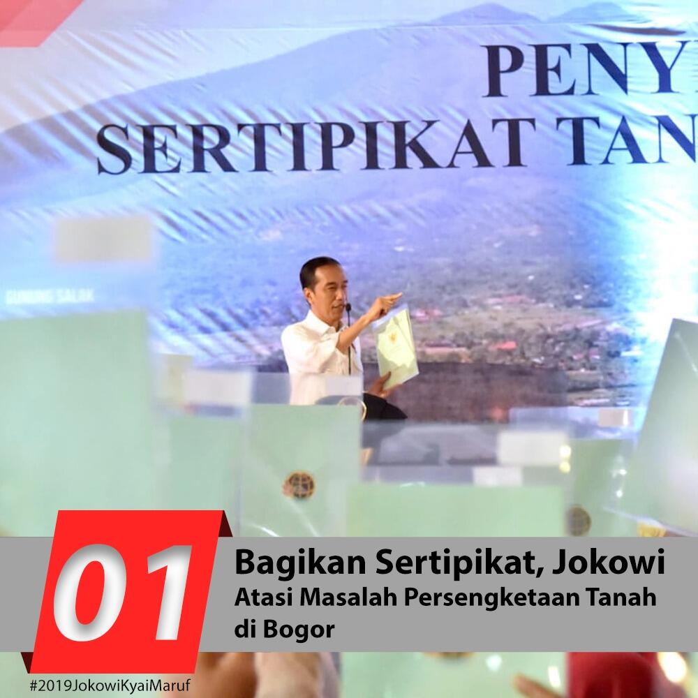 Presiden Jokowi Serahkan 3.000 Sertifikat Hak Atas Tanah di Bogor