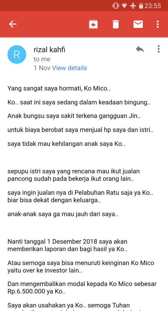 Wanted..minta invest tp tidak komit