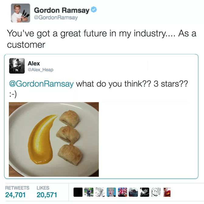 16 Makanan Bintang Lima ala Netizen Ini Dikomentar Pedas Gordon Ramsay