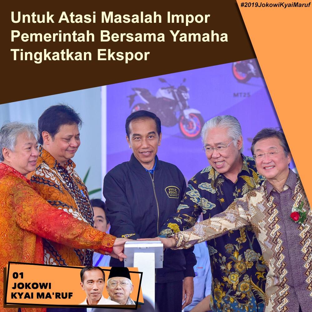 Jokowi Resmikan Pelepasan Ekspor Yamaha ke-1,5 Juta Unit