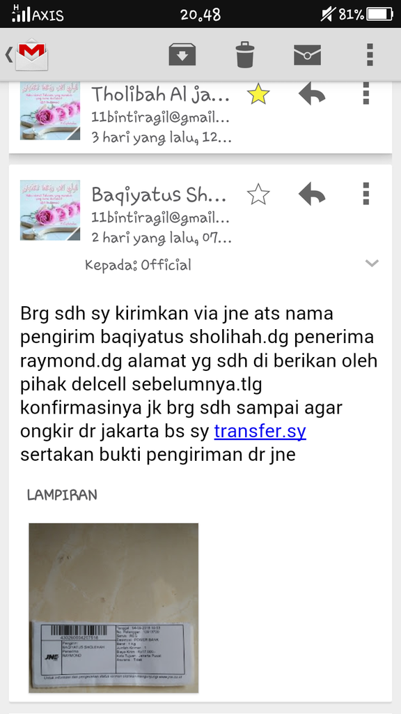 Kecewa garansi power bank delcell