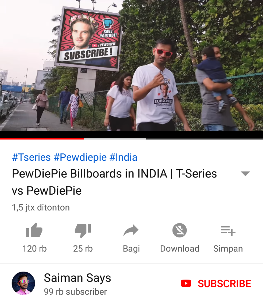 PewDiePie vs T Series : The Great Youtube War !!!