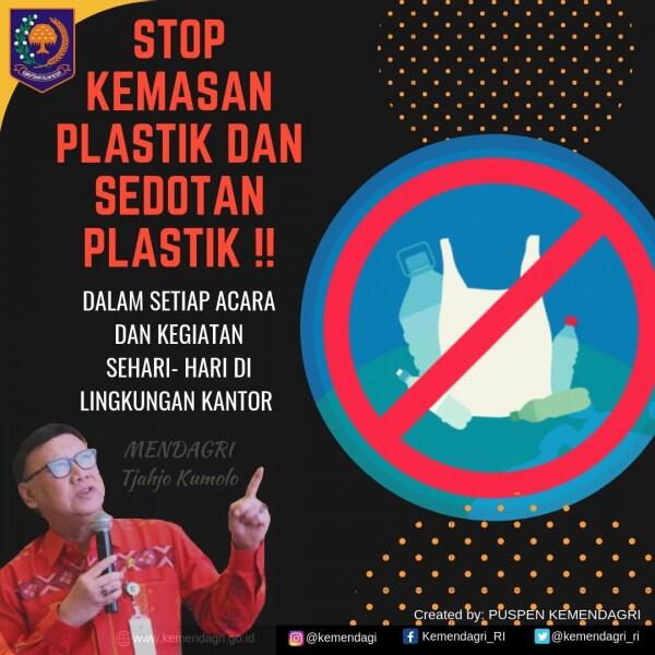 Tjahjo Larang Pegawai Kemendagri Gunakan Plastik Sekali Pakai