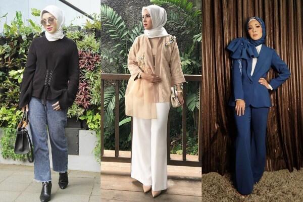 10 Inspirasi Fashion Hijab Elegan ala Ratna Galih, Gampang Disontek!