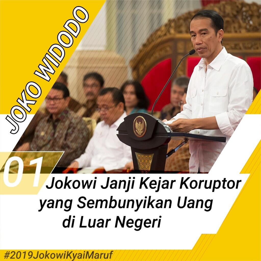 Jokowi Janji Kejar Koruptor yang Sembunyikan Uang di Luar Negeri