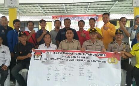 Kecamatan Betung Siap Sukseskan Pemilu 2019 Damai