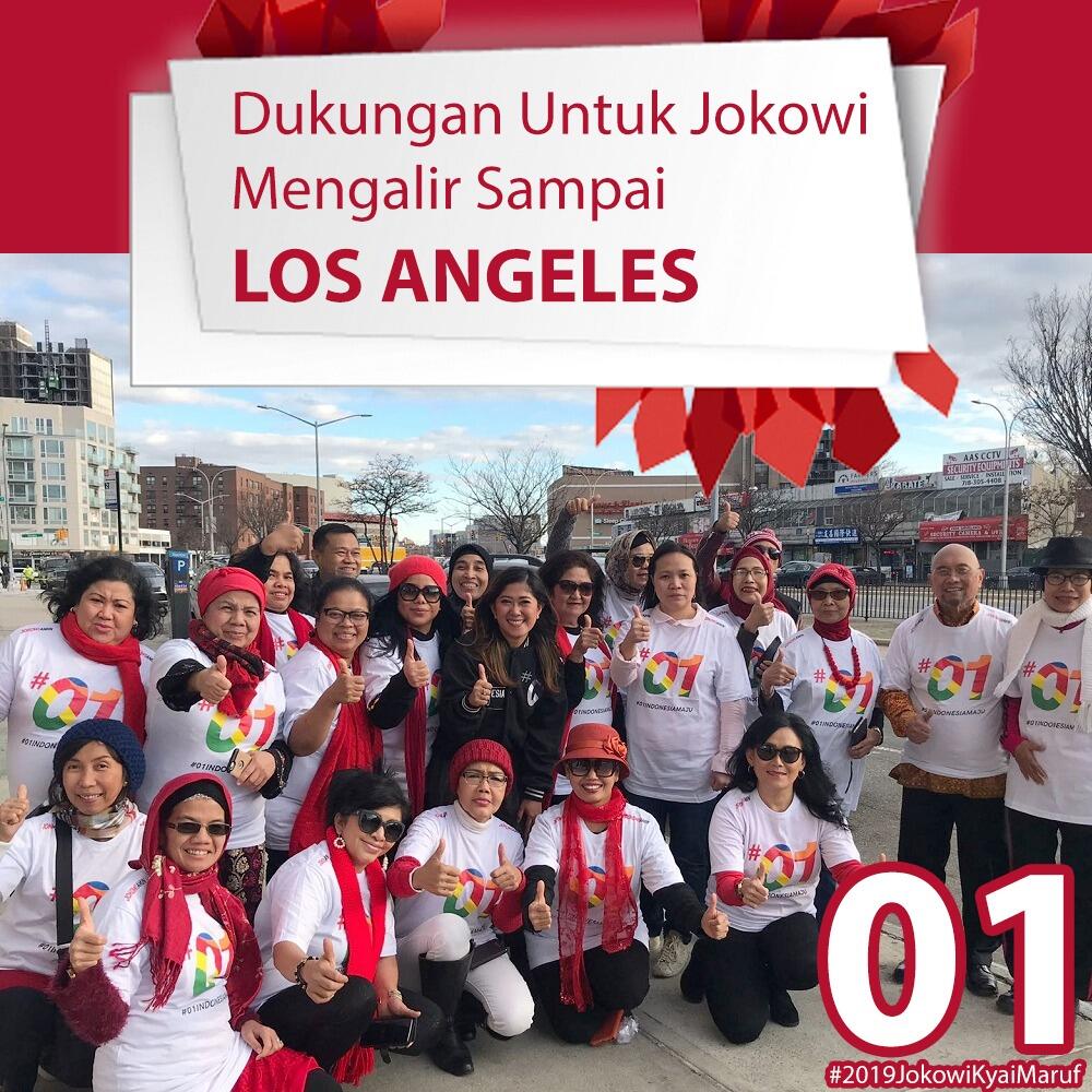 Dukungan Jokowi Ma’ruf Merambah Los Angeles