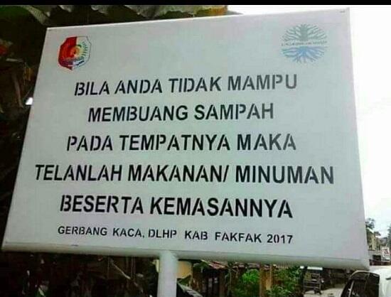 Bikin Ngakak, Peringatan Buang Sampah Sembarangan Yang Bikin Sadar !!!