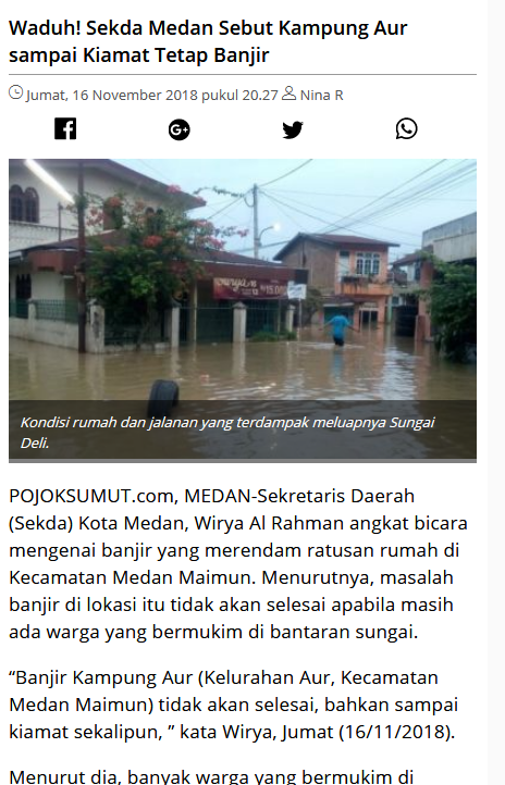 BMKG Kembali Keluarkan Peringatan Dini Cuaca Wilayah Kota Medan