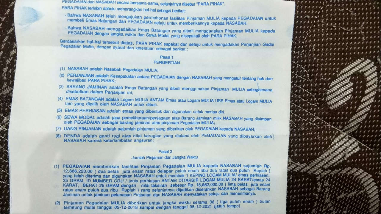 Pegadaian Yang aneh