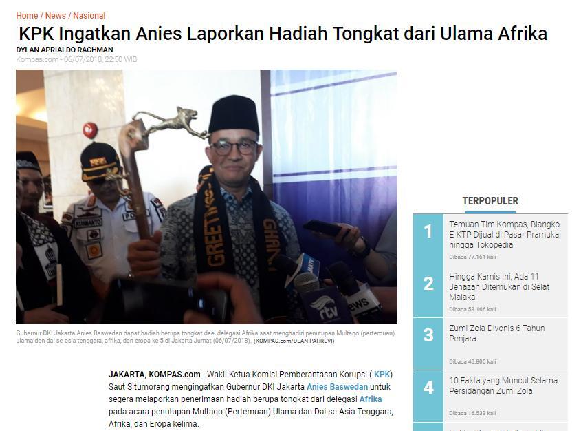 Anies Baswedan Bahagia Pemprov DKI Sabet 3 Penghargaan Pada Peringatan