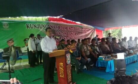 Kunker Mentan Amran, Dihadiri Kapolres Banyuasin