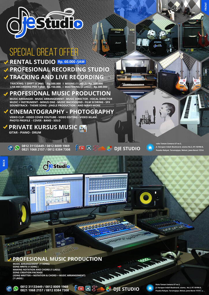 Studio Recording & Rental Musik Bekasi