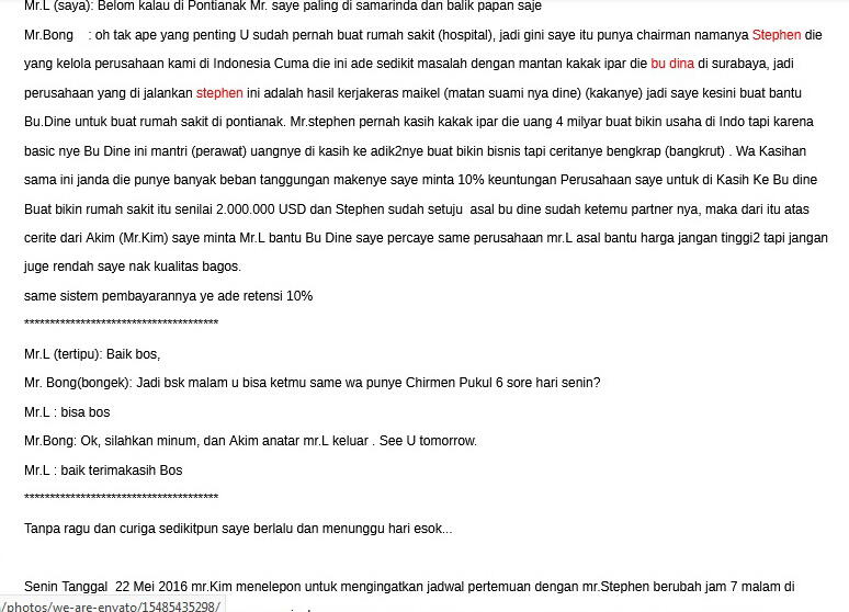 Penipuan terbaru ! Modus mencari kontraktor !!! penipuan kelas kakap !!!