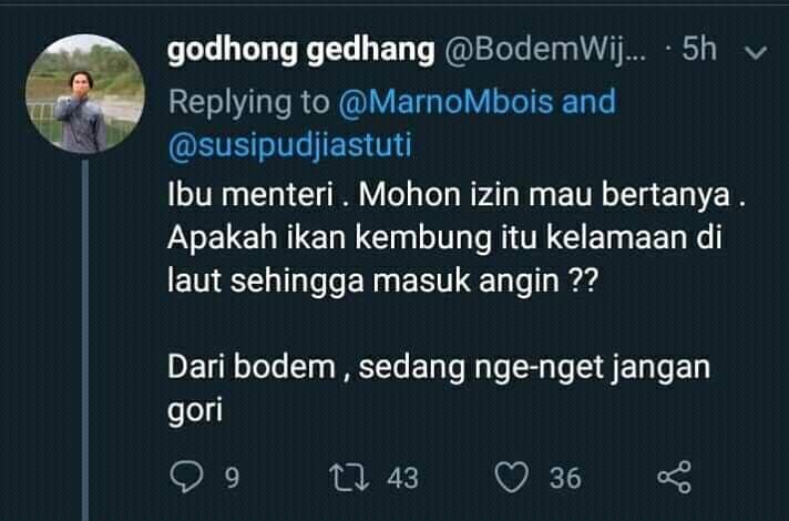 Netizen Bertanya Kepada Ibu Susi