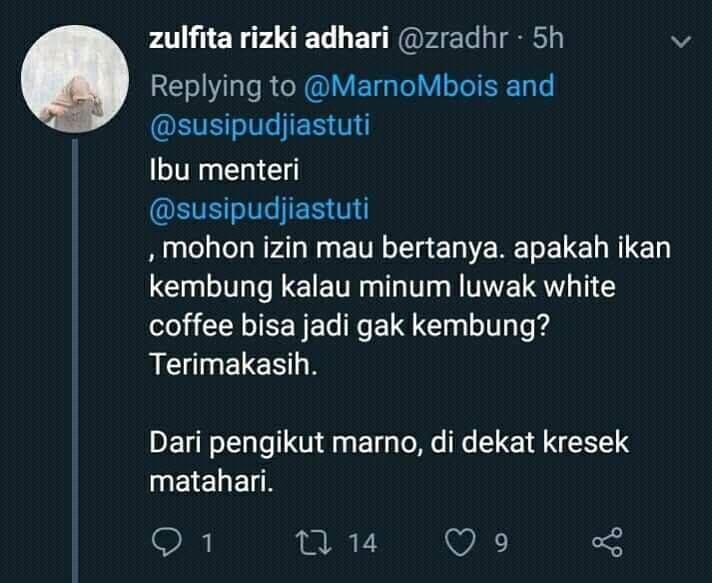 Netizen Bertanya Kepada Ibu Susi