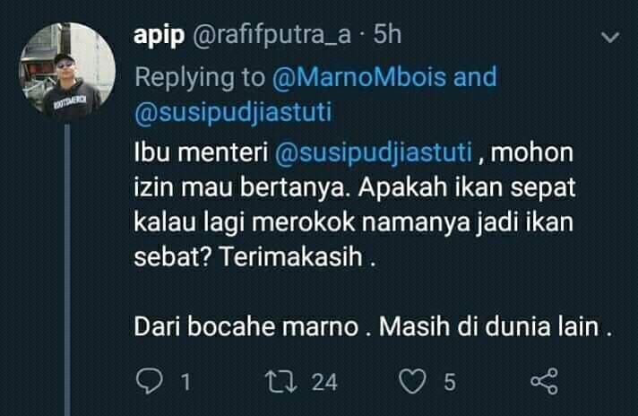 Netizen Bertanya Kepada Ibu Susi