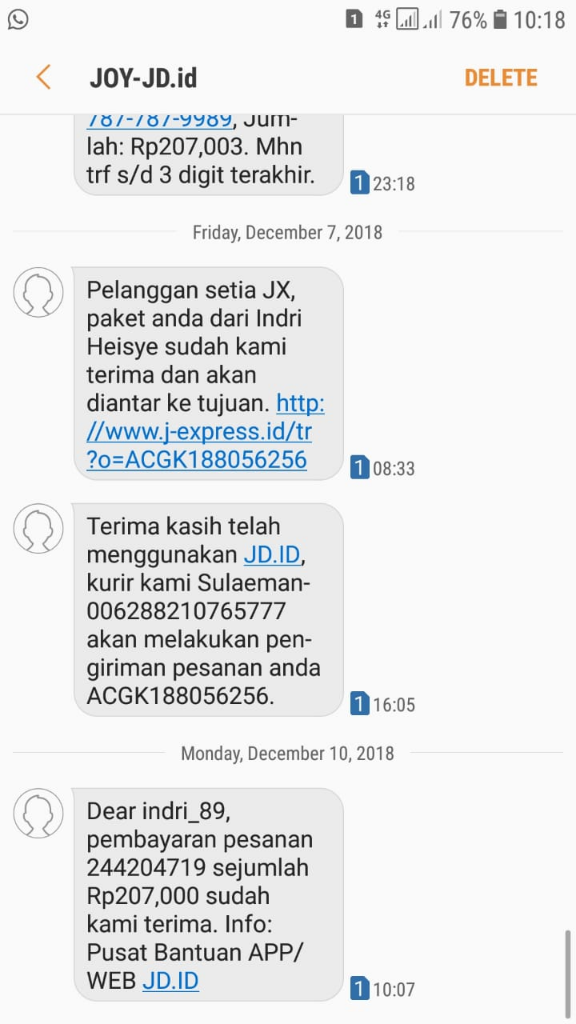 Transaksi di JD.ID sudah dibatalkan, pembayaran baru terkonfirmasi