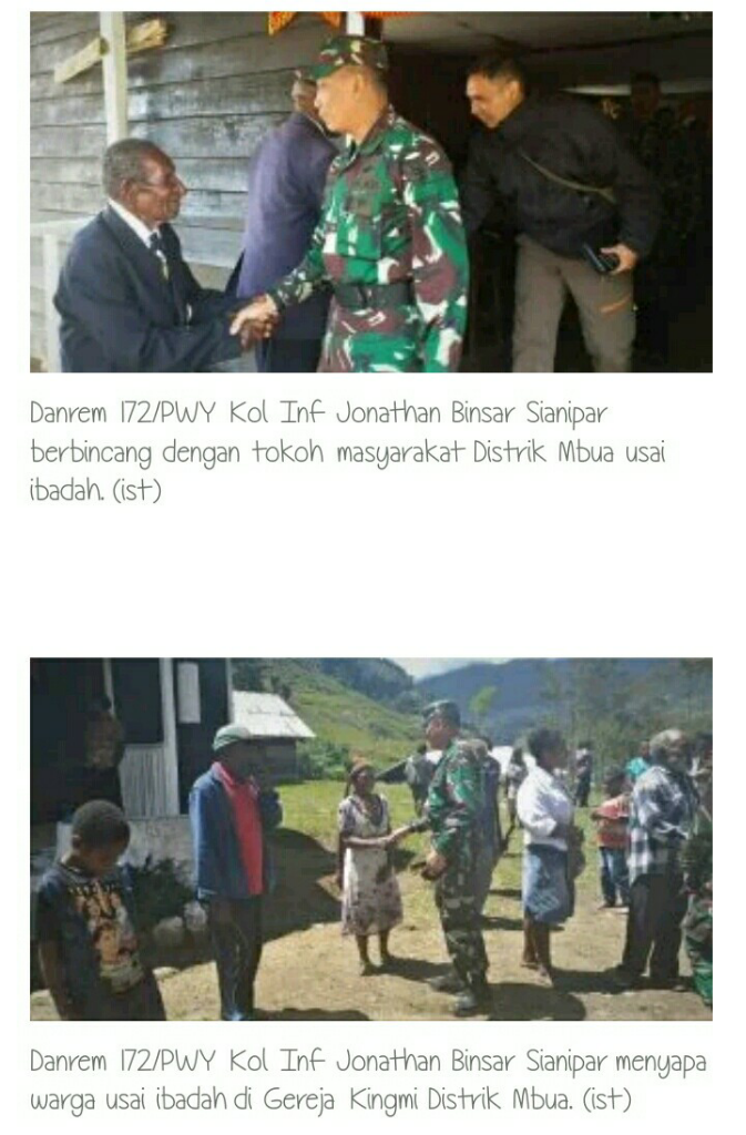 Danrem 172: TNI-Polri Jamin Perayaan Natal di Nduga Tanpa Gangguan KKSB