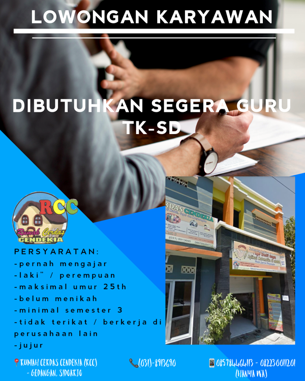 Lowongan kerja guru les privat di sidoarjo | KASKUS