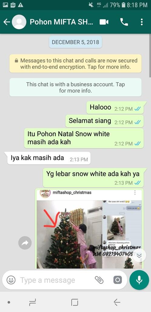 Penipuan atas nama miftashop_christmas IG Pohon Natal termurah