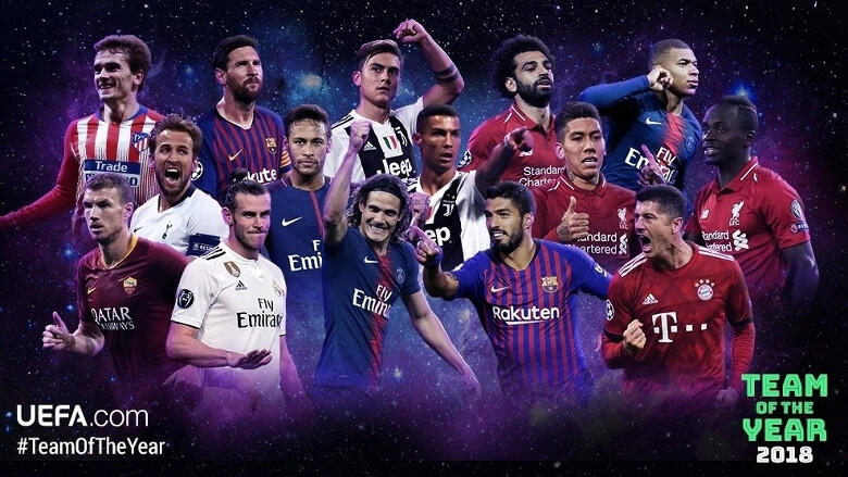 UEFA Rilis 50 Pesepakbola yang Masuk Tim Terbaik Eropa 2018!