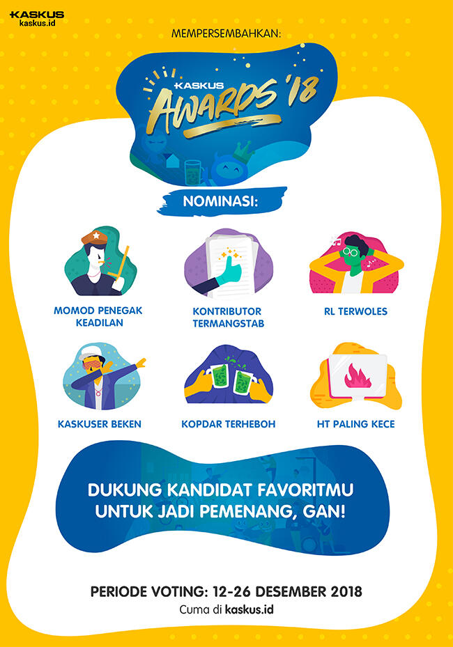 Meriahkan Akhir Tahun Bersama KASKUS Awards 2018 Yuk!