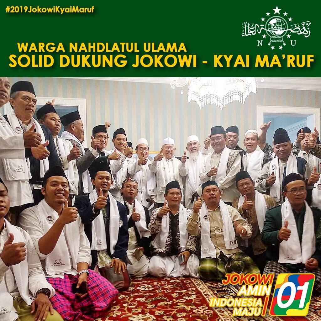 Ma'ruf Klaim Kader NU se-Indonesia Solid Dukung Jokowi di Pilpres