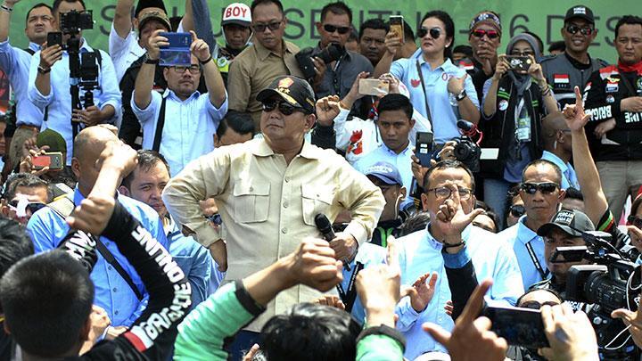 Sindir Media Lagi, Prabowo Sebut Reuni 212 Dihadiri 13 Juta Orang