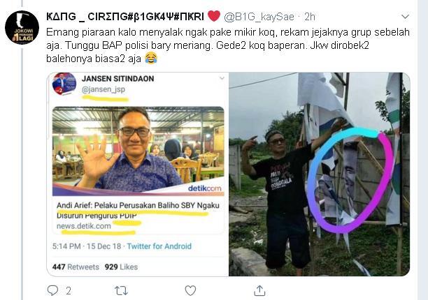 Viral! Perusak Baliho SBY Ternyata Pengagum Ust Somad, Ust Alhabsi, Sandi dan PKS