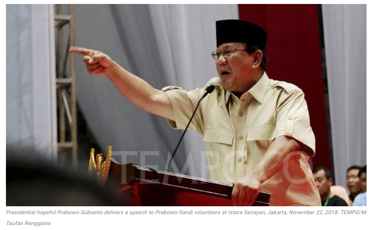 Prabowo: Kalau Kita Kalah, Negara Ini Bisa Punah