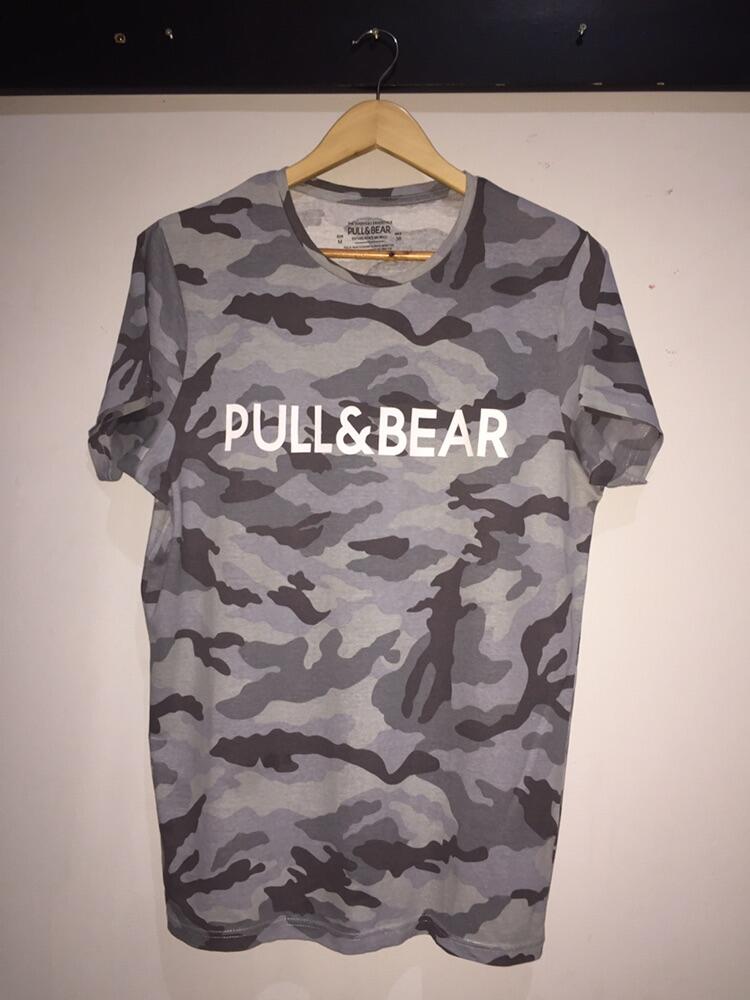 pull and bear army t shirt