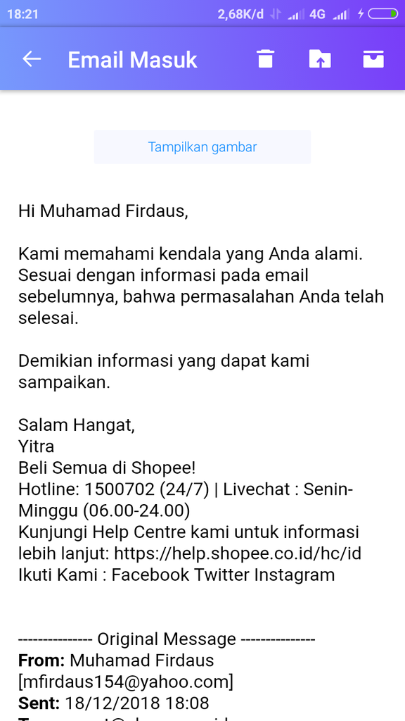 SHOPEE BENAR-BENAR TIDAK TANGGUNG JAWAB DENGAN UANG 10 JUTA SAYA