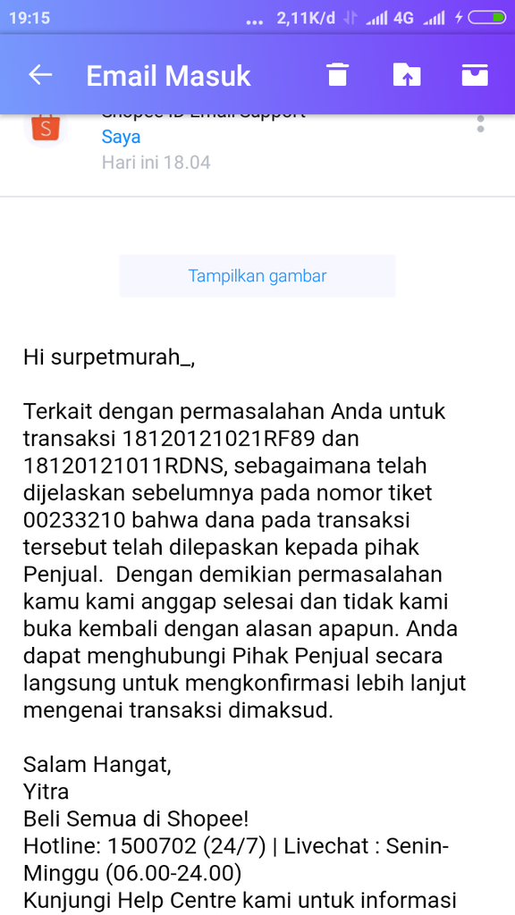 SHOPEE BENAR-BENAR TIDAK TANGGUNG JAWAB DENGAN UANG 10 JUTA SAYA