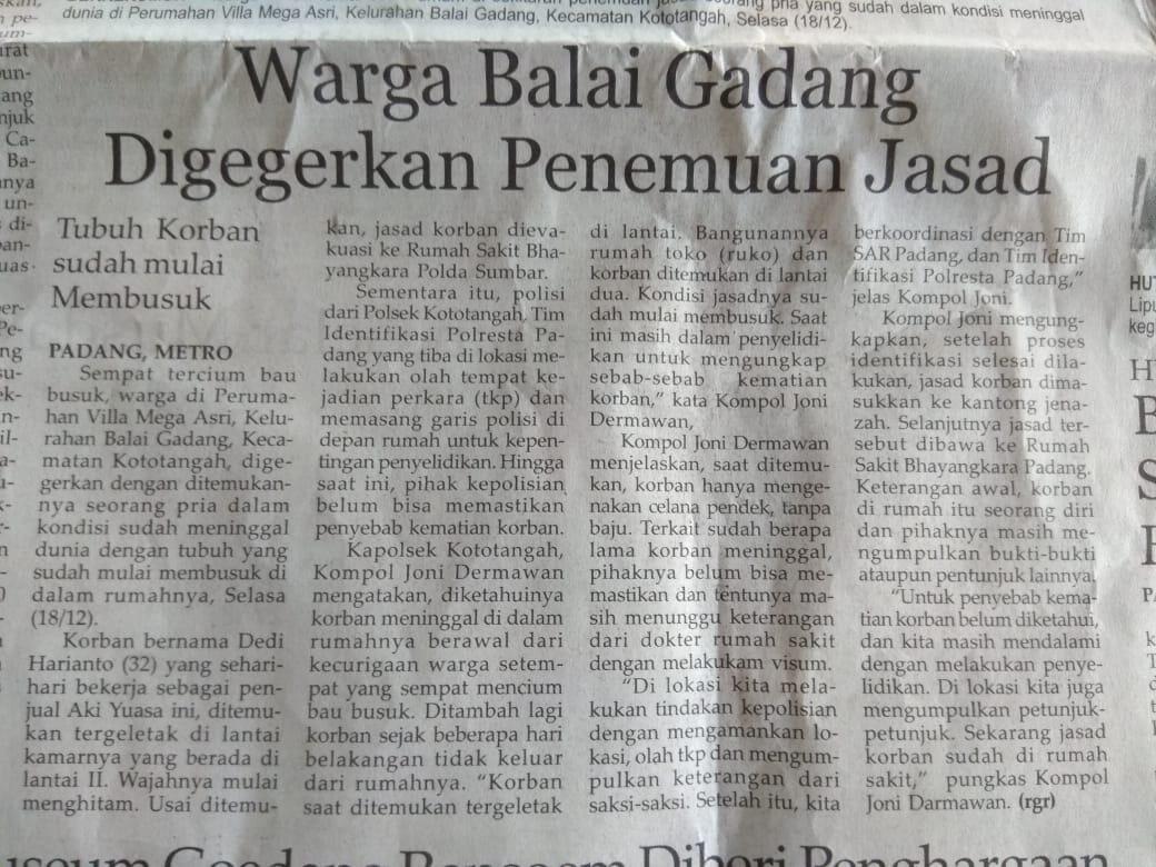 Berita Duka Cita .... innalillahiwainnailaihirojiun