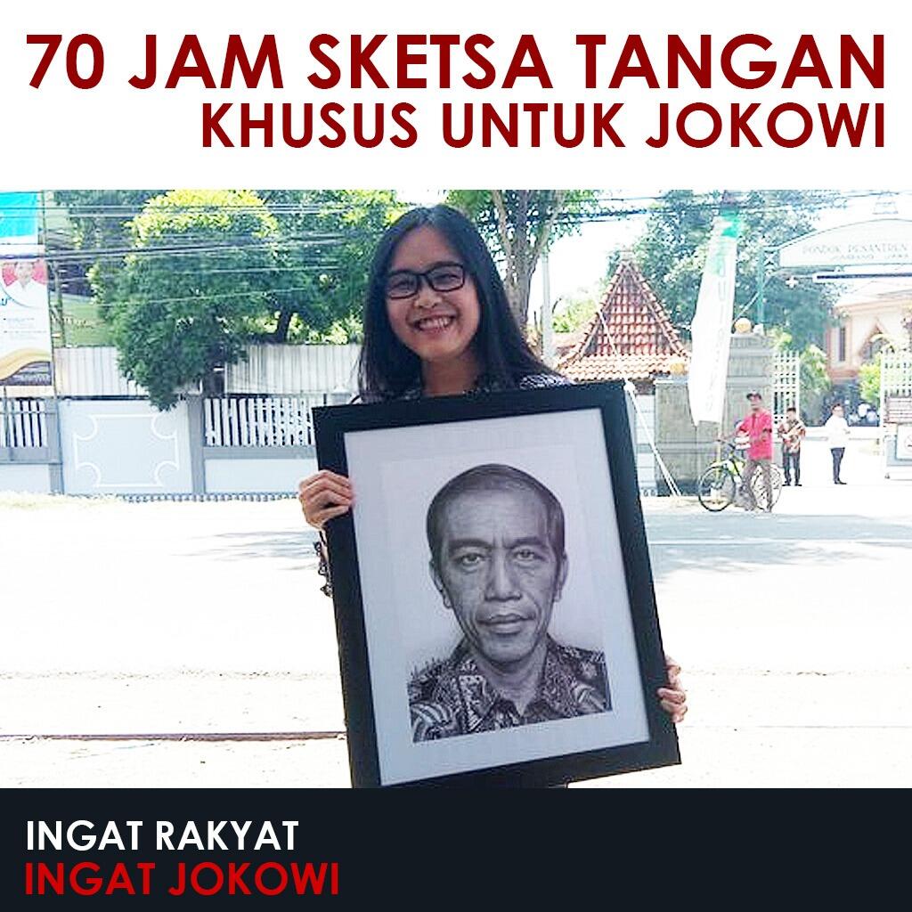 KECINTAAN RAKYAT JOMBANG KEPADA JOKOWI HINGGA MELUKISNYA