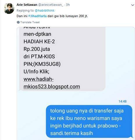 Prabowo : Kalau Kalian Tidak NYUMBANG Kelewatan !!!