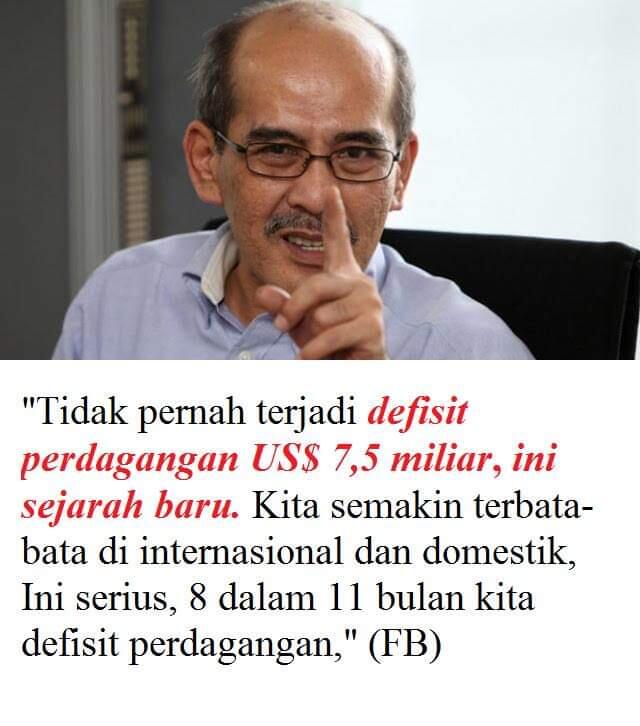 Neraca Dagang RI Defisit US$ 7 M, Faisal Basri: Ini Sejarah Baru