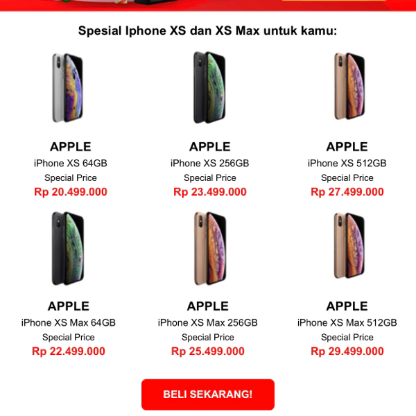 HARGA IPHONE Xs dan XsMax fantastis (des2018)