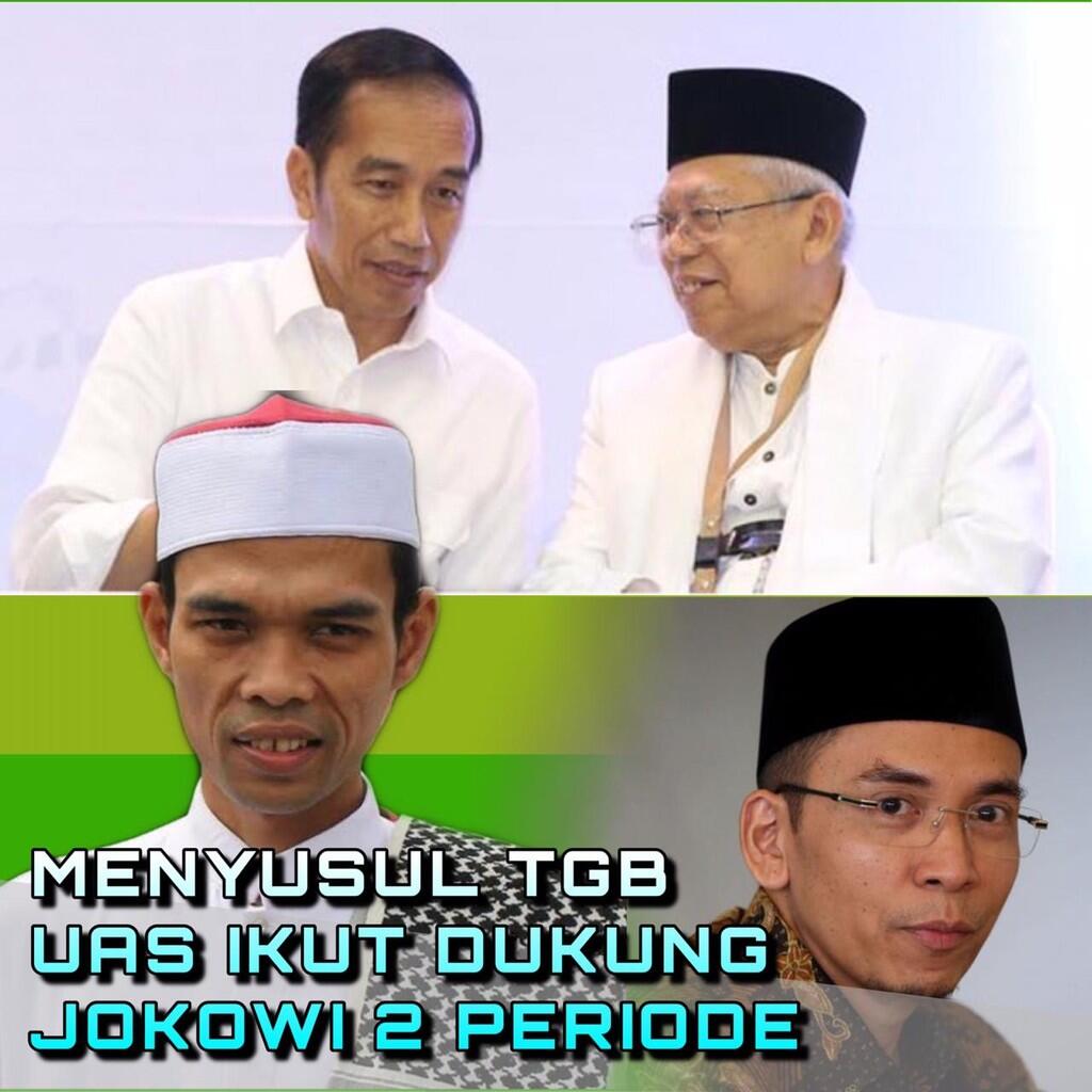 Sependapat dengan TGB, Kini Ust. Abdul Somad Dukung Jokowi 2 Periode