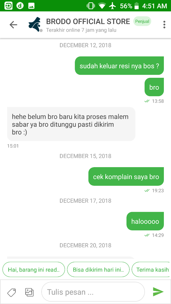 BURUKNYA PELAYANAN BRODO DAN PROMO HALU