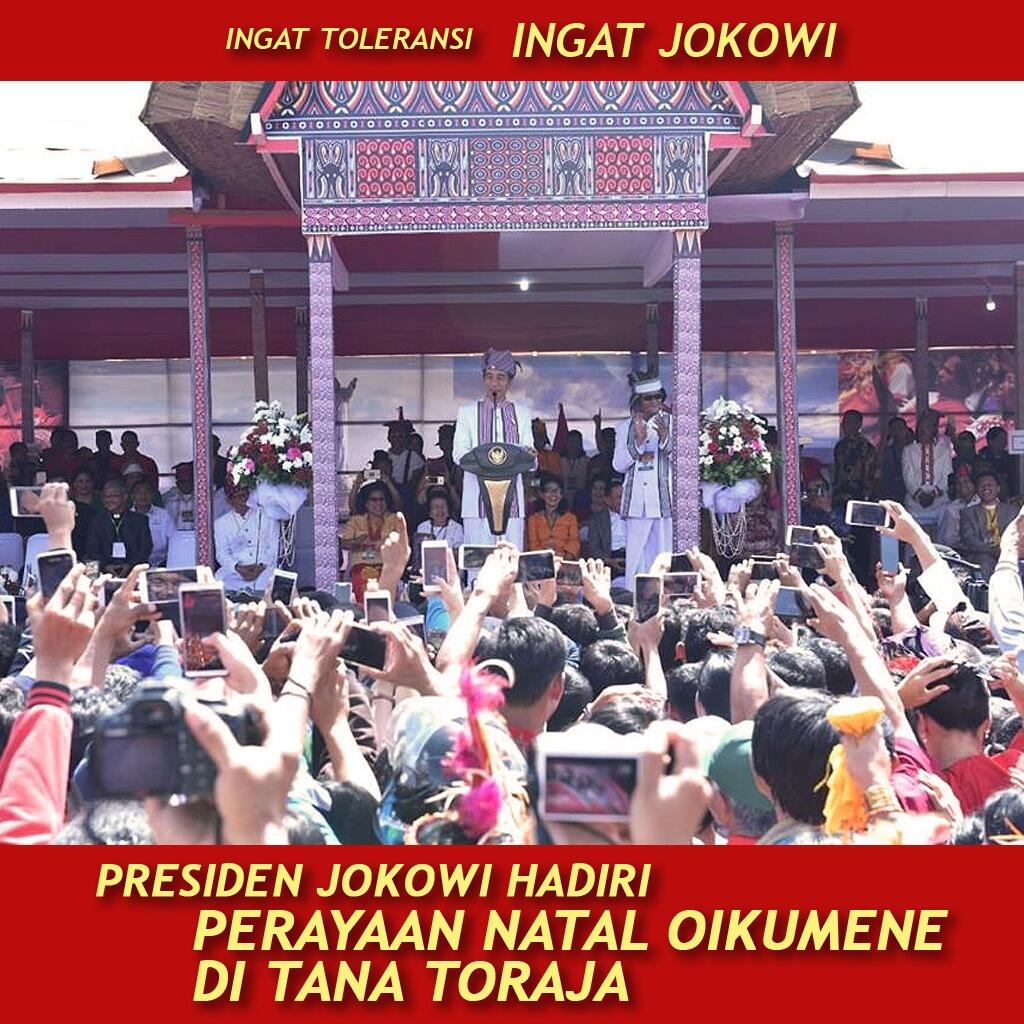 Ucapkan Natal, Jokowi Kirim Pesan Damai dari Tana Toraja